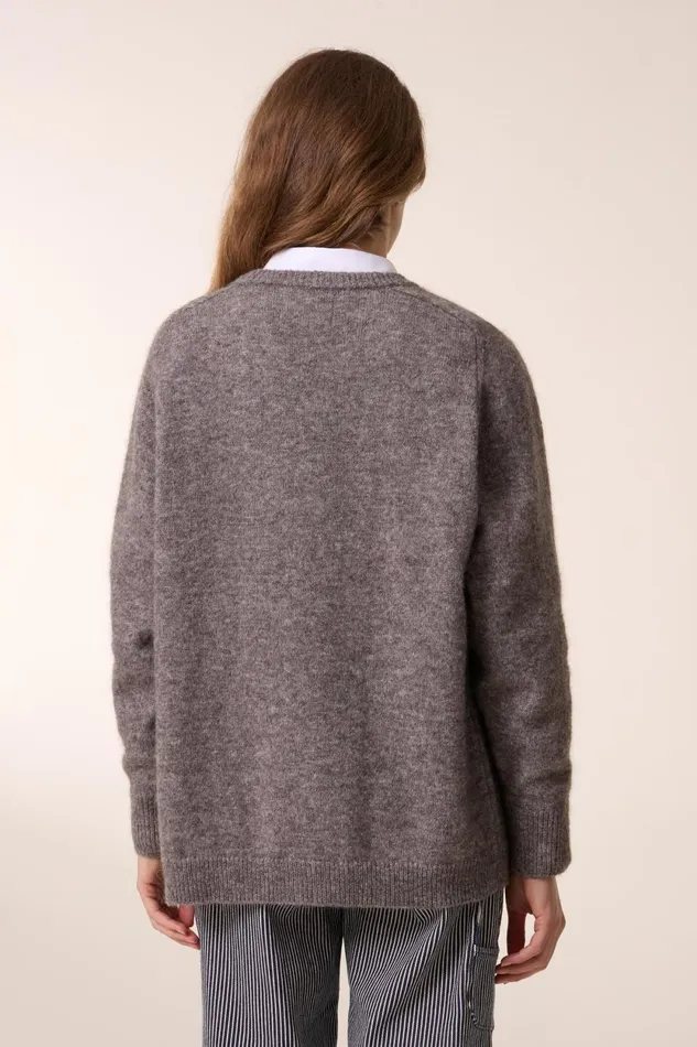 Pulls and Vests Women Leon and Harper Monaco Chn Cardigan Grey
