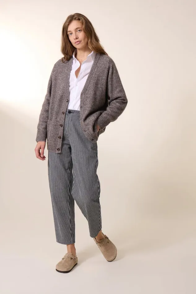 Pulls and Vests Women Leon and Harper Monaco Chn Cardigan Grey