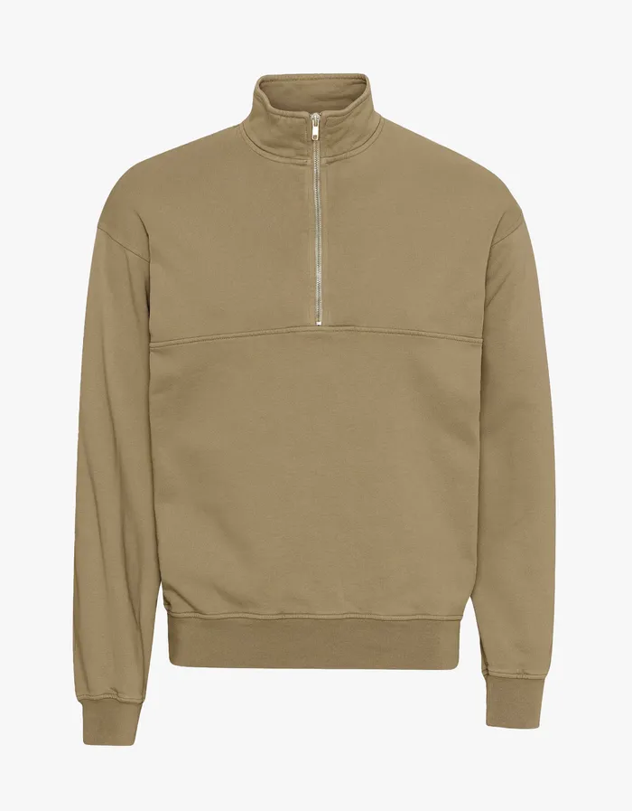 Quarter Zips Organic Quarter Zip 8211 Desert Khaki 8211 Colorfulstandard Women