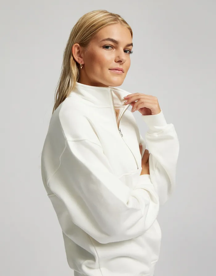 Quarter Zips Organic Quarter Zip 8211 Desert Khaki 8211 Colorfulstandard Women