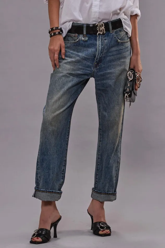 R13 Boyfriend Women BOYFRIEND JEANS 8211 BARTER INDIGO