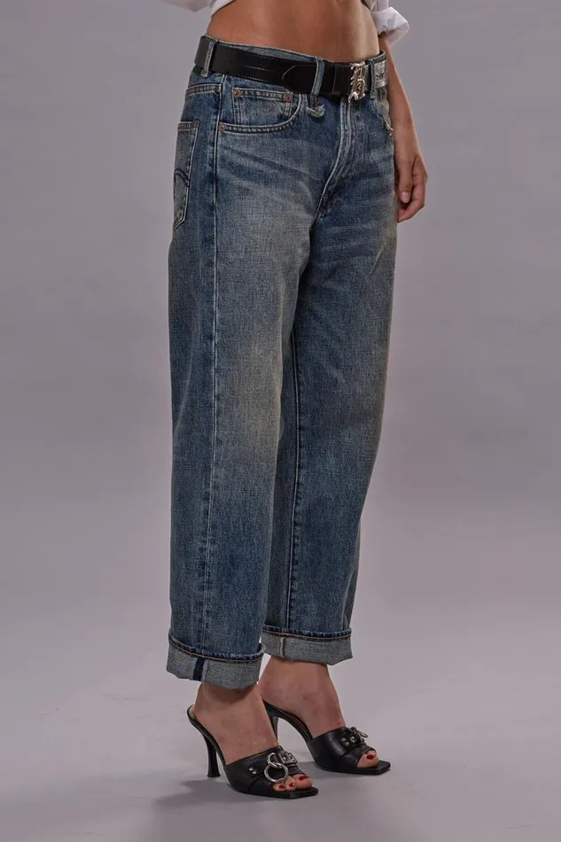 R13 Boyfriend Women BOYFRIEND JEANS 8211 BARTER INDIGO
