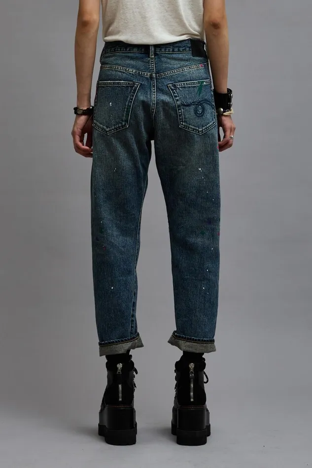 R13 Crossover Women CROSSOVER JEAN 8211 BEXLEY PAINT SPLATTER
