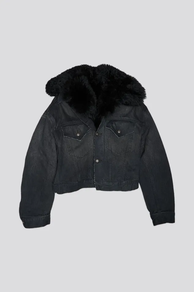 R13 Jackets and Coats Women 2 IN 1 ELI BOXY TRUCKER JACKET 8211 BOLT BLACK