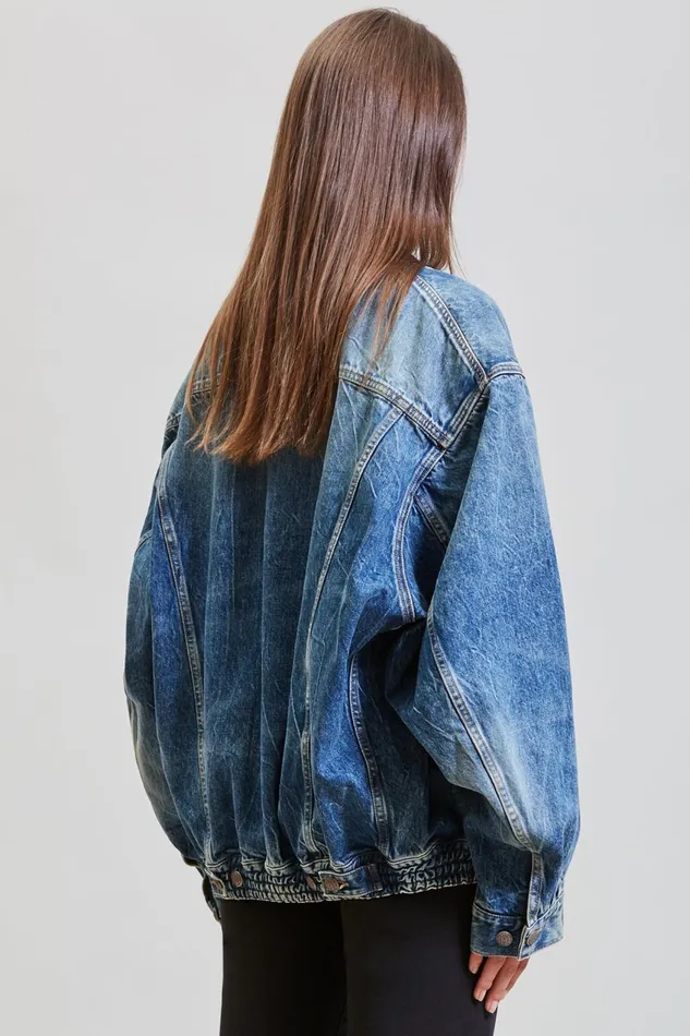 R13 Jackets and Coats Women CINCHED WAIST DENIM TRUCKER 8211 KELLY R13 Jackets and Coats Women CINCHED WAIST DENIM TRUCKER 8211 KELLY
