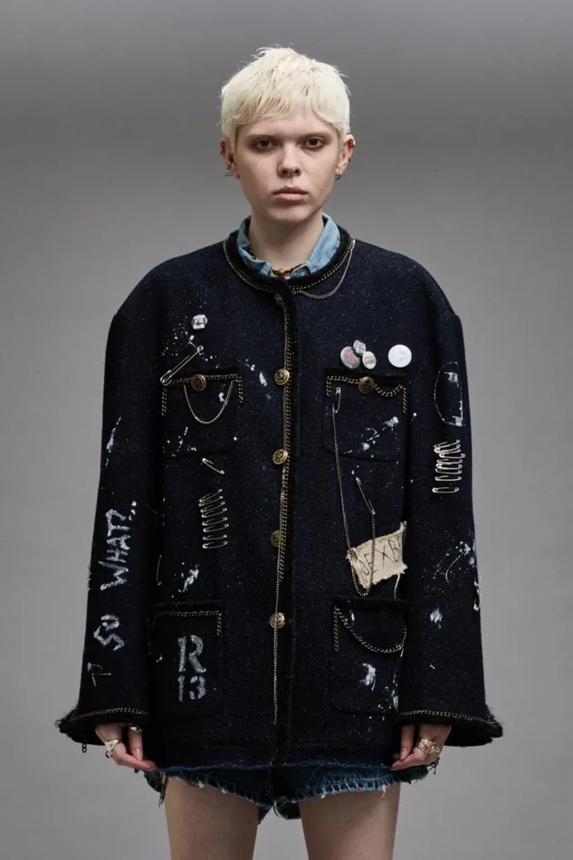 R13 Jackets and Coats Women SLOUCH CHORE JACKET 8211 DARK TWEED