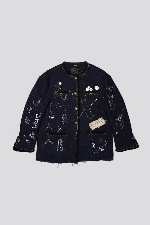 R13 Jackets and Coats Women SLOUCH CHORE JACKET 8211 DARK TWEED
