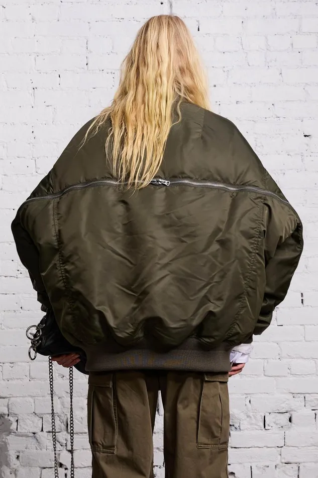 R13 Jackets and Coats Women ZIP OUT DOWN BOMBER 8211 OLIVE
