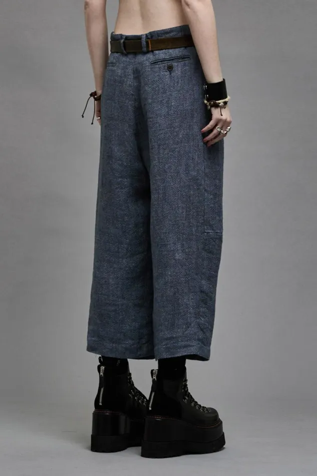 R13 Sale Women ARTICULATED KNEE TROUSER 8211 LIGHT INDIGO