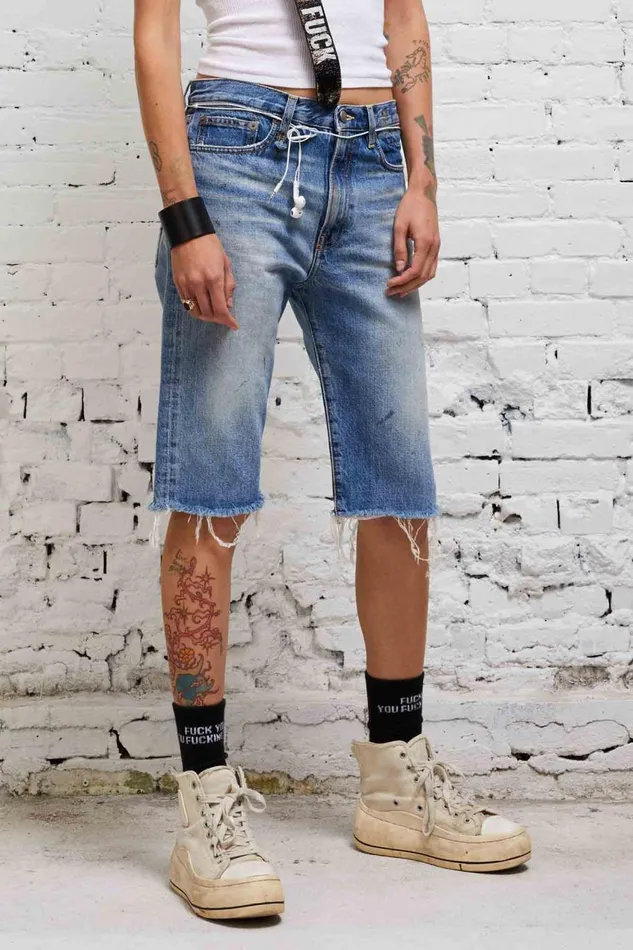 R13 Sale Women AXL SHORT 8211 TURNER BLUE
