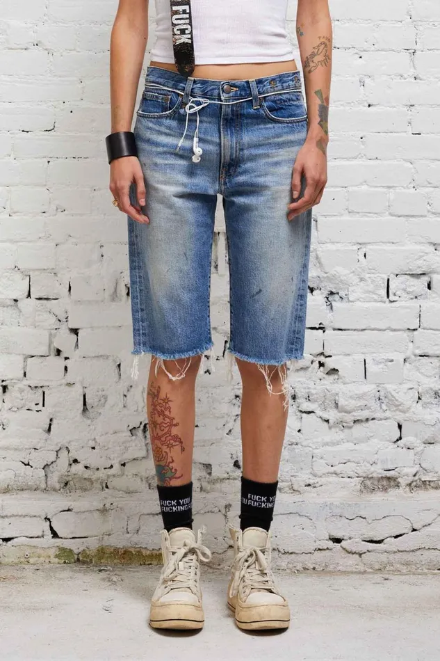 R13 Sale Women AXL SHORT 8211 TURNER BLUE