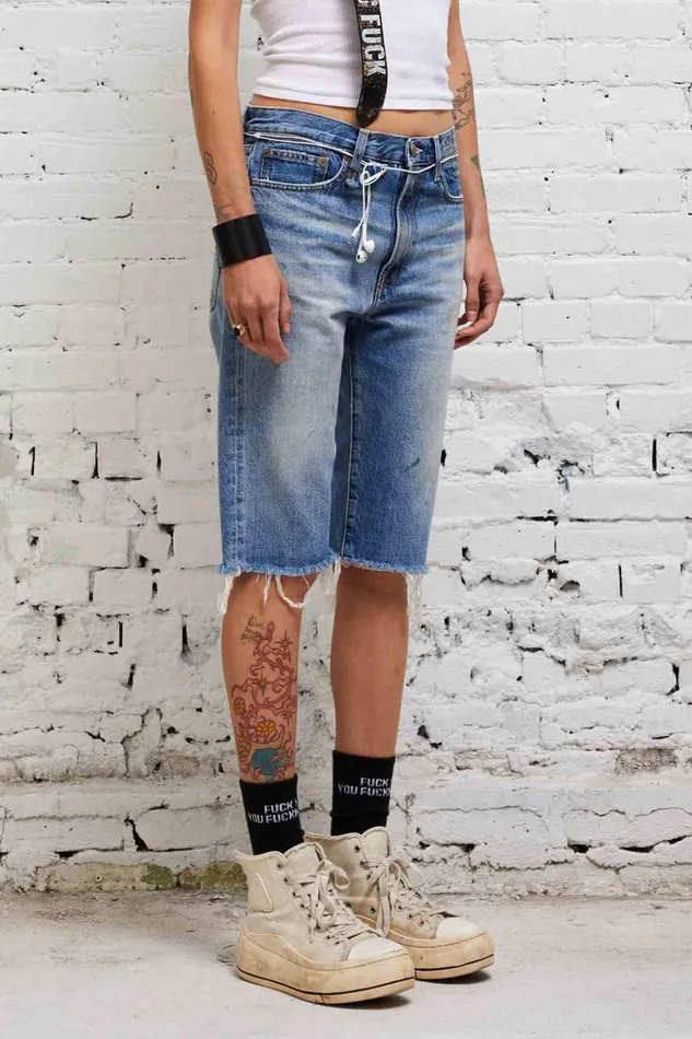 R13 Sale Women AXL SHORT 8211 TURNER BLUE
