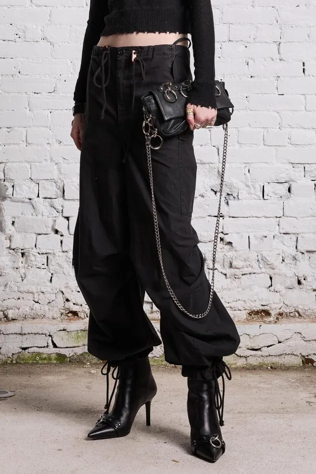 R13 Sale Women BALLOON ARMY PANT 8211 BLACK