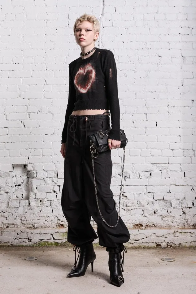 R13 Sale Women BALLOON ARMY PANT 8211 BLACK
