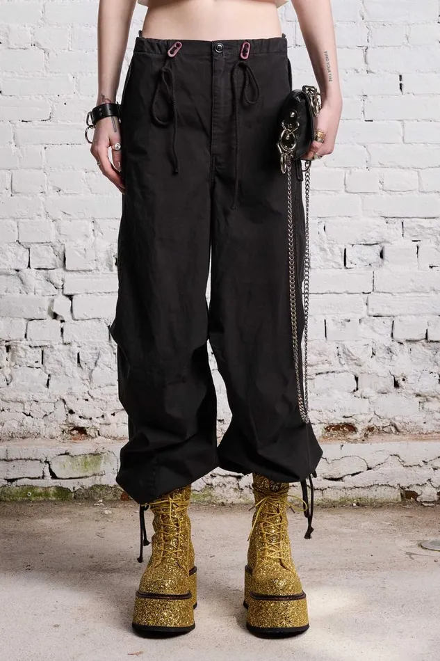 R13 Sale Women BALLOON ARMY PANT 8211 BLACK