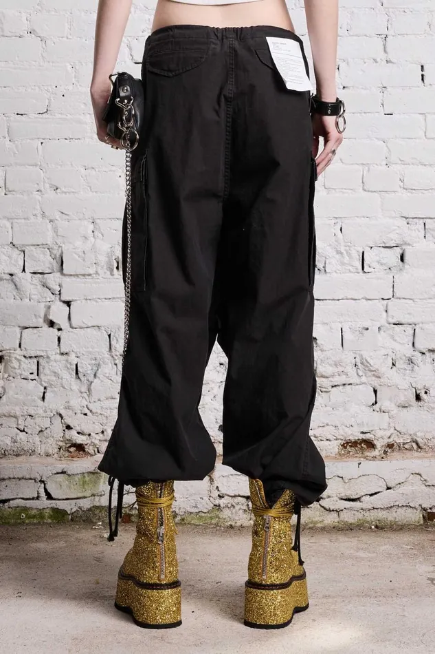 R13 Sale Women BALLOON ARMY PANT 8211 BLACK