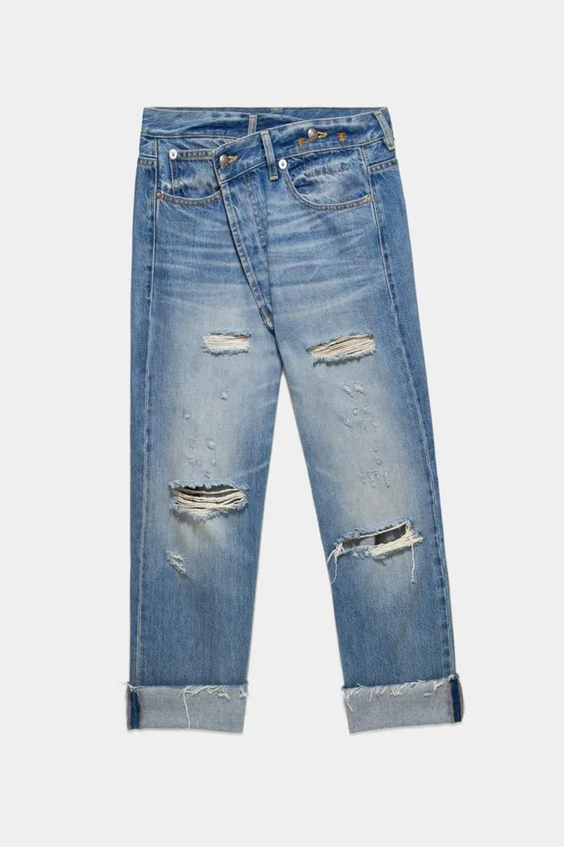 R13 Sale Women CROSSOVER JEAN 8211 DISTRESSED EMORY