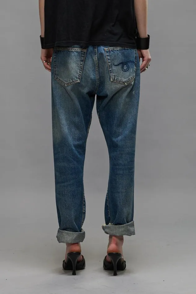 R13 Sale Women CROSSOVER JEANS 8211 GARNET BLUE