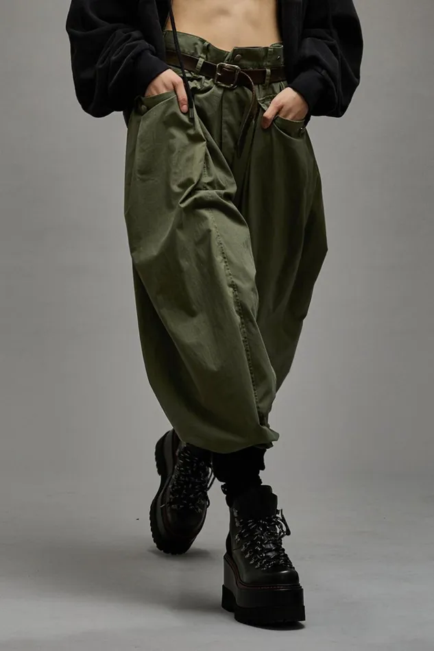 R13 Sale Women JESSE ARMY PANT 8211 OLIVE RIPSTOP