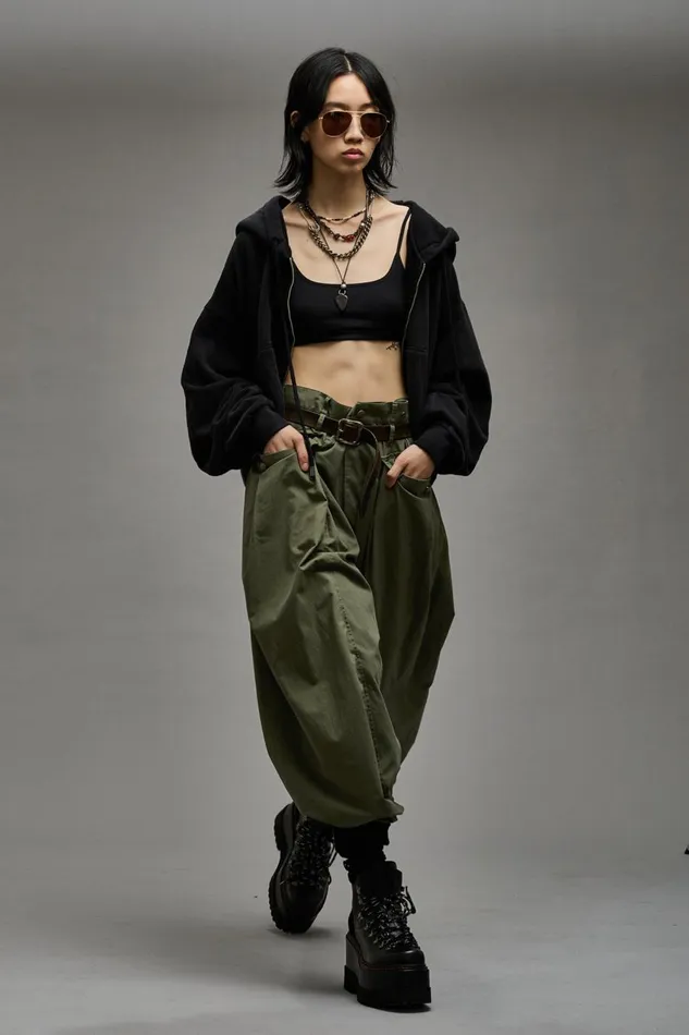 R13 Sale Women JESSE ARMY PANT 8211 OLIVE RIPSTOP