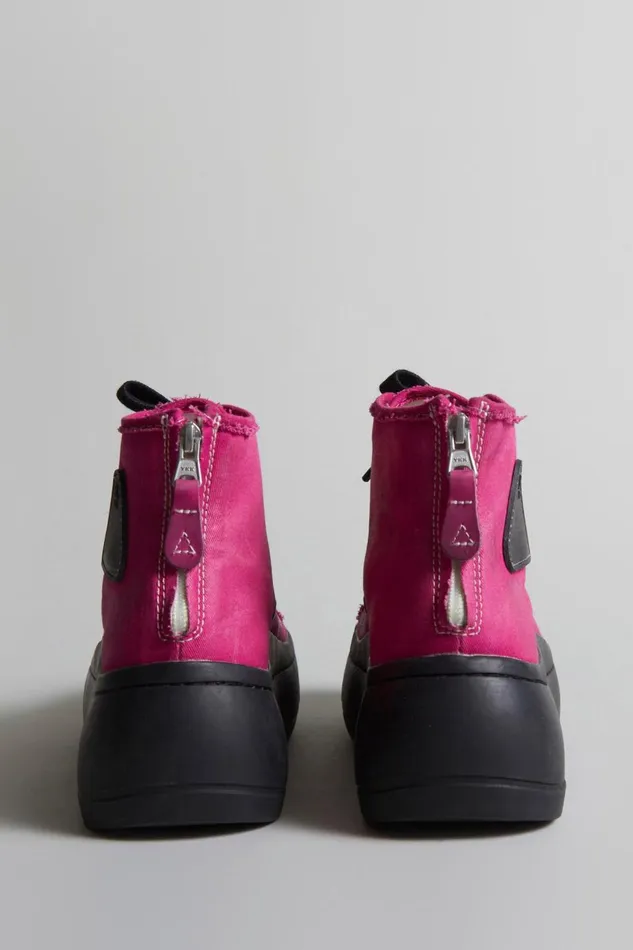 R13 Sale Women KURT HIGH TOP 8211 HOT PINK CANVAS