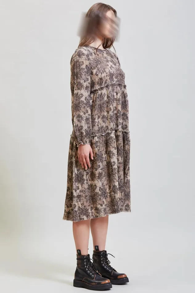 R13 Sale Women LONG SLEEVE SHREDDED RELAXED MIDI 8211 GREY LACE IMITATION R13 Sale Women LONG SLEEVE SHREDDED RELAXED MIDI 8211 GREY LACE IMITATION