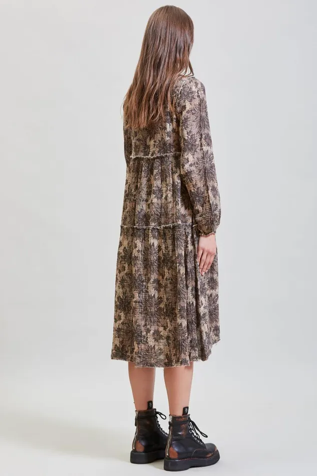 R13 Sale Women LONG SLEEVE SHREDDED RELAXED MIDI 8211 GREY LACE IMITATION R13 Sale Women LONG SLEEVE SHREDDED RELAXED MIDI 8211 GREY LACE IMITATION