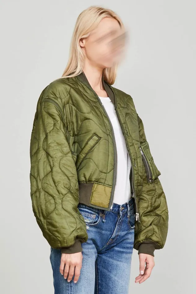 R13 Sale Women REFURBISHED QUILT BOMBER 8211 M65 SURPLUS