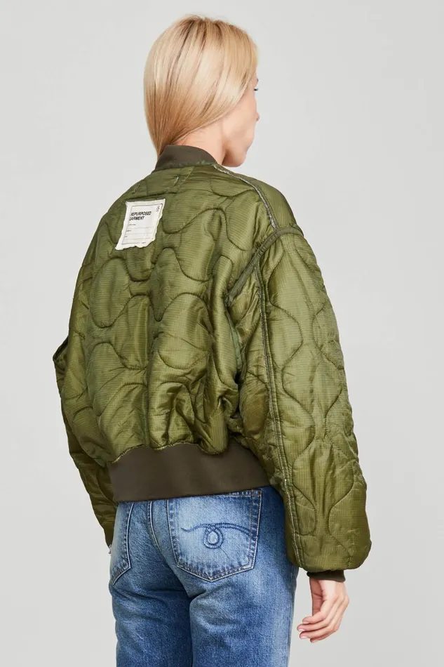 R13 Sale Women REFURBISHED QUILT BOMBER 8211 M65 SURPLUS