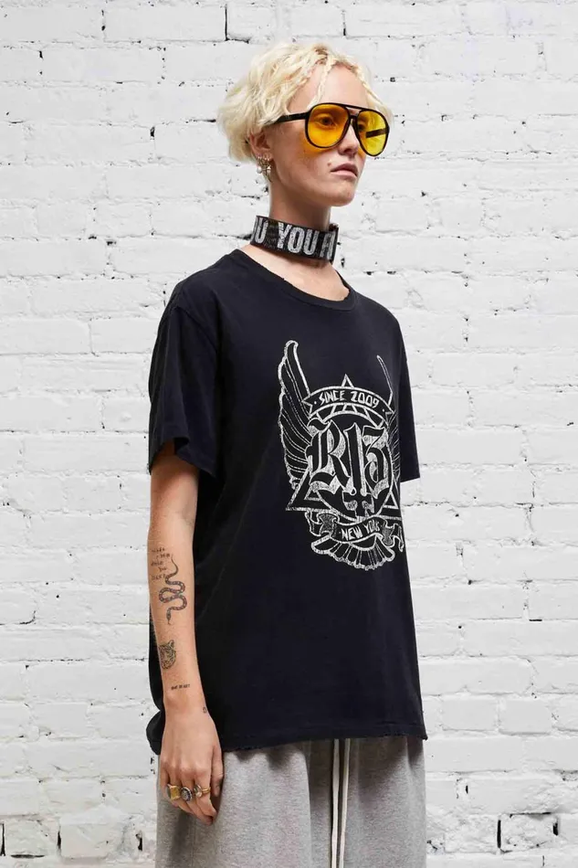R13 Sale Women SKATE BOY T 8211 BLACK