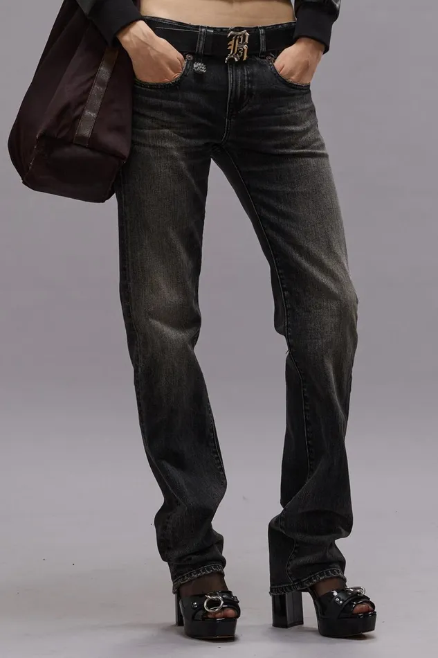 R13 Sale Women TOBY BOY JEAN 8211 KENNET BLACK STRETCH