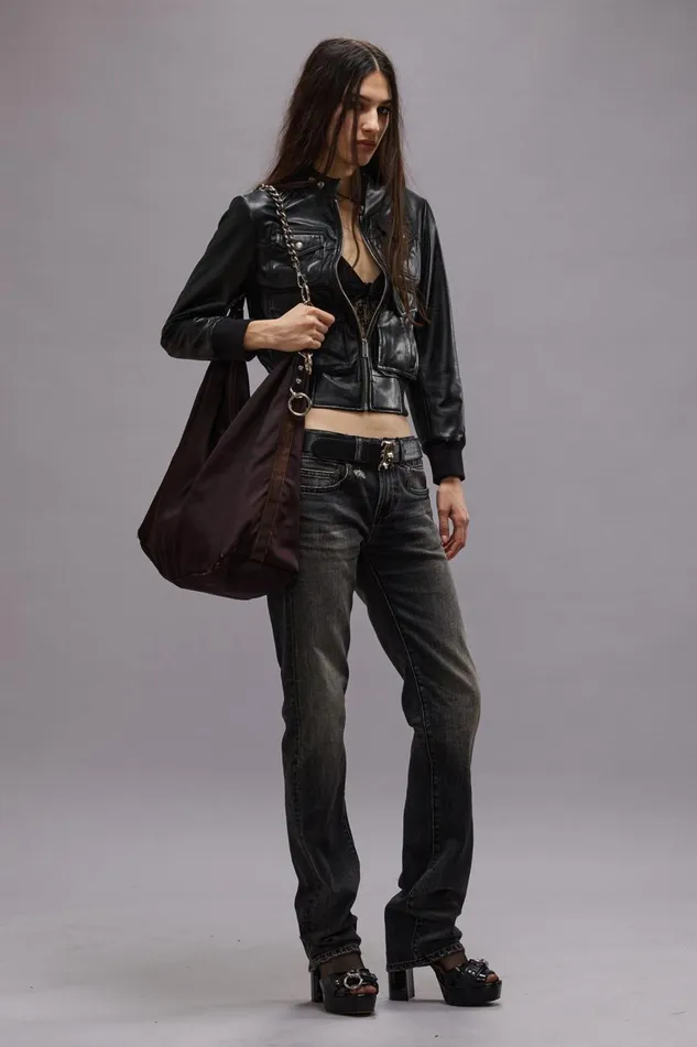 R13 Sale Women TOBY BOY JEAN 8211 KENNET BLACK STRETCH
