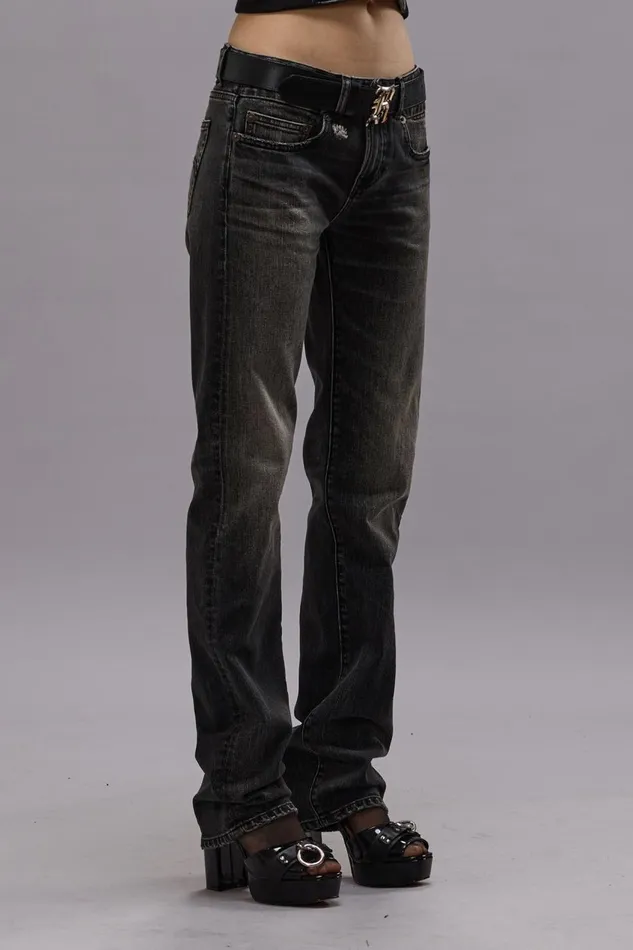 R13 Sale Women TOBY BOY JEAN 8211 KENNET BLACK STRETCH