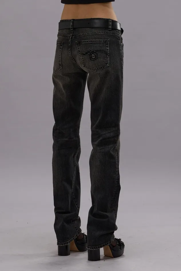 R13 Sale Women TOBY BOY JEAN 8211 KENNET BLACK STRETCH