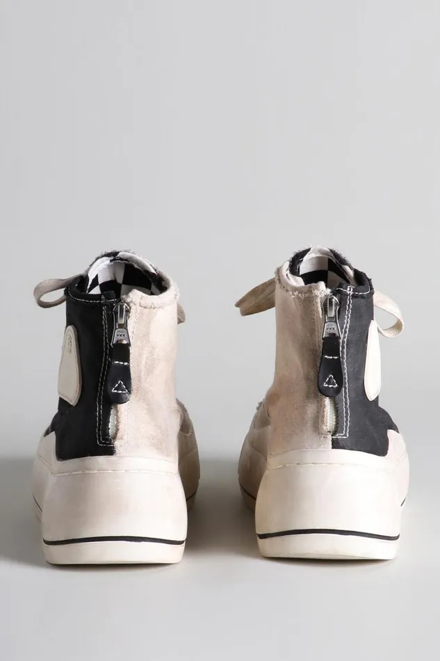 R13 Sneakers Women Kurt High Top Sneaker 8211 BlackEcru Denim