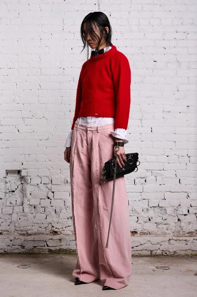 R13 Sweaters Women SHRUNKEN CREWNECK 8211 RED