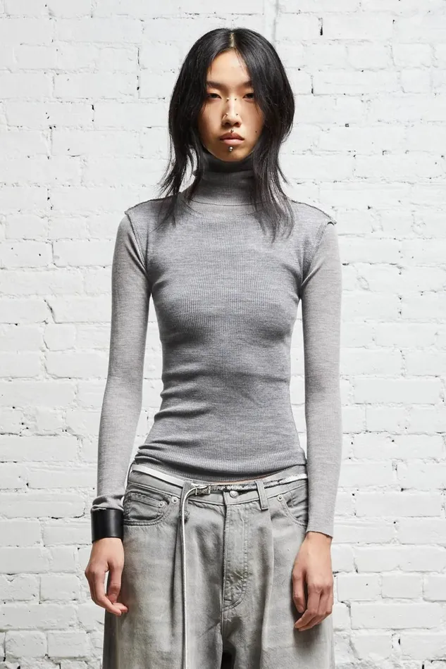 R13 Sweaters Women TURTLENECK TWIN SET 8211 MULTIGREY