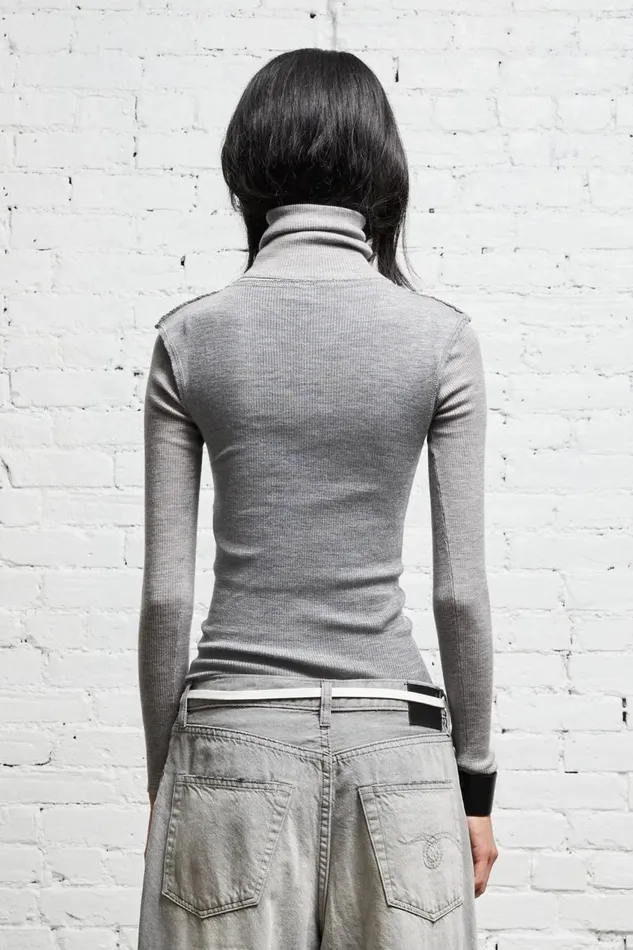 R13 Sweaters Women TURTLENECK TWIN SET 8211 MULTIGREY