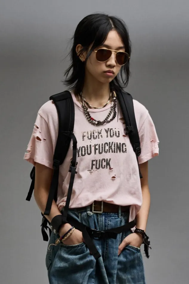 R13 TShirts Women FYYFF BOY T 8211 LIGHT PINK
