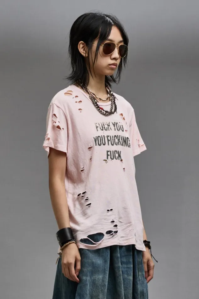 R13 TShirts Women FYYFF BOY T 8211 LIGHT PINK