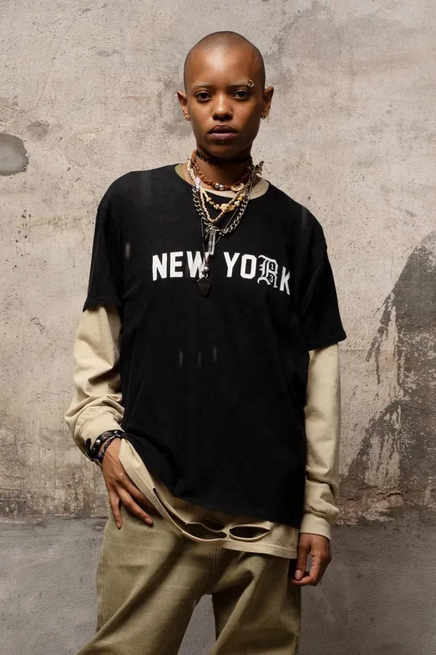 R13 TShirts Women NEW YORK 13 BOY T 8211 BLACK