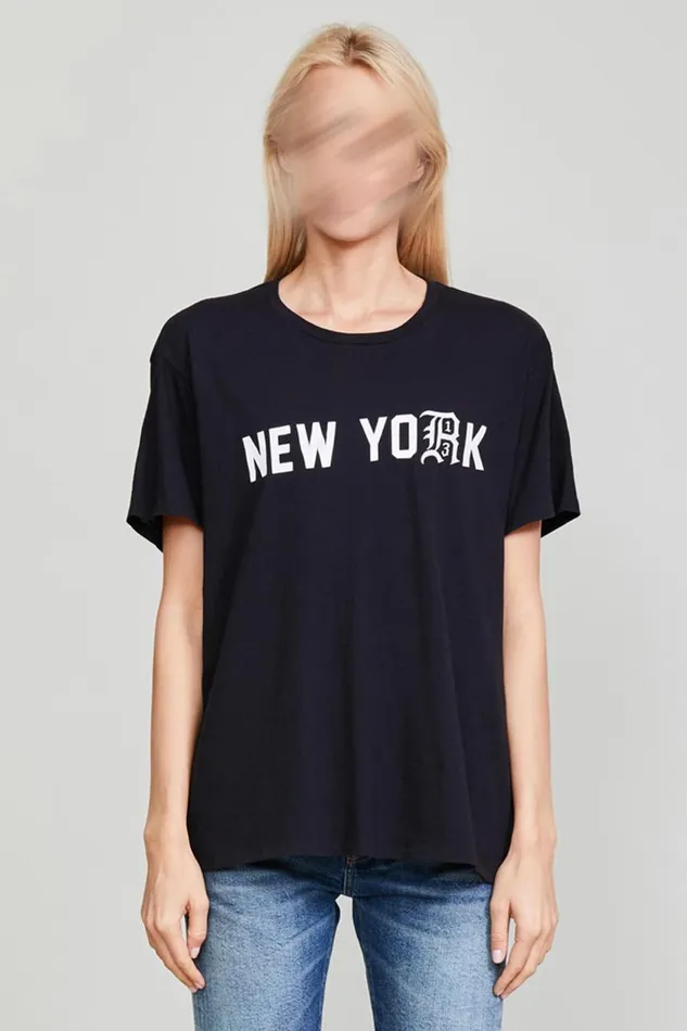 R13 TShirts Women NEW YORK 13 BOY T 8211 BLACK