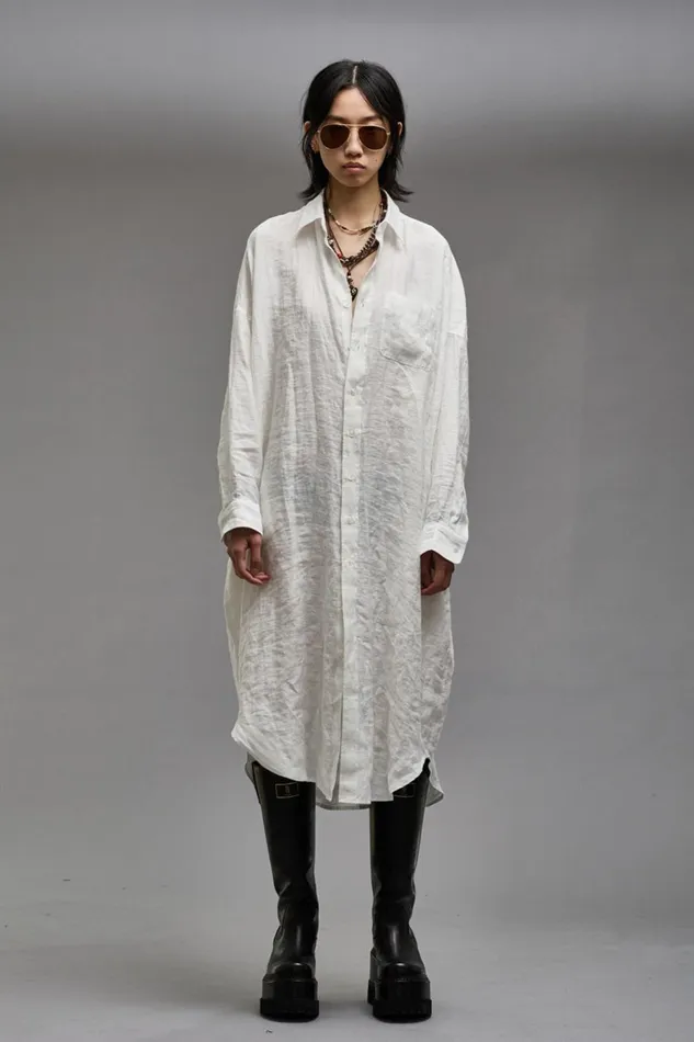 R13 Tops Women JUMBO SHIRTDRESS 8211 WHITE