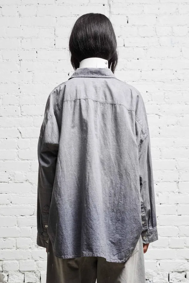 R13 Tops Women LONG SLEEVE BUTTONUP 8211 BLACK CHAMBRAY