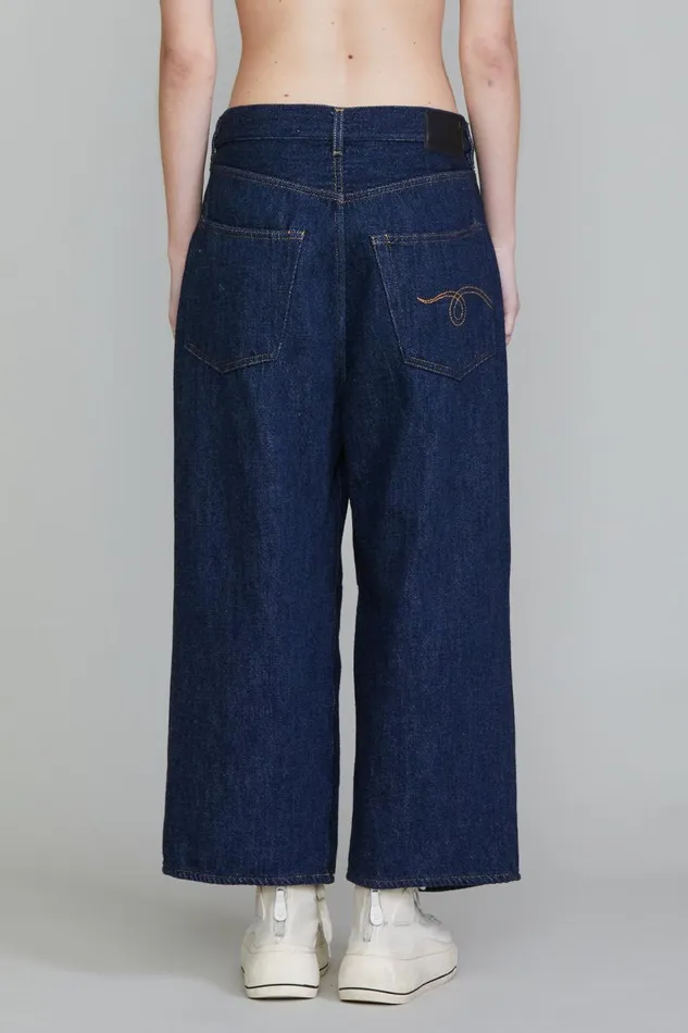 R13 Wide Leg Women CROPPED WIDELEG JEAN 8211 KOZE RINSED INDIGO R13 Wide Leg Women CROPPED WIDELEG JEAN 8211 KOZE RINSED INDIGO