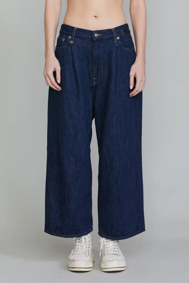 R13 Wide Leg Women CROPPED WIDELEG JEAN 8211 KOZE RINSED INDIGO R13 Wide Leg Women CROPPED WIDELEG JEAN 8211 KOZE RINSED INDIGO