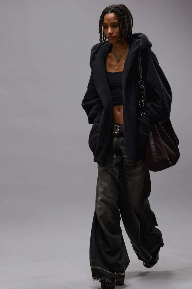 R13 Wide Leg Women JESSE JEAN 8211 ABBEY BLACK