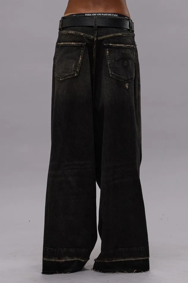 R13 Wide Leg Women JESSE JEAN 8211 ABBEY BLACK