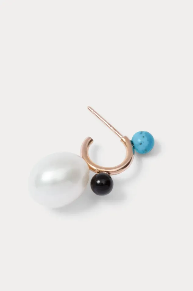 Rachel Comey Jewelry Women Quarry Opale X RC Earring Single Turquoise Black Onyx Pearl Rachel Comey Jewelry Women Quarry Opale X RC Earring Single Turquoise Black Onyx Pearl