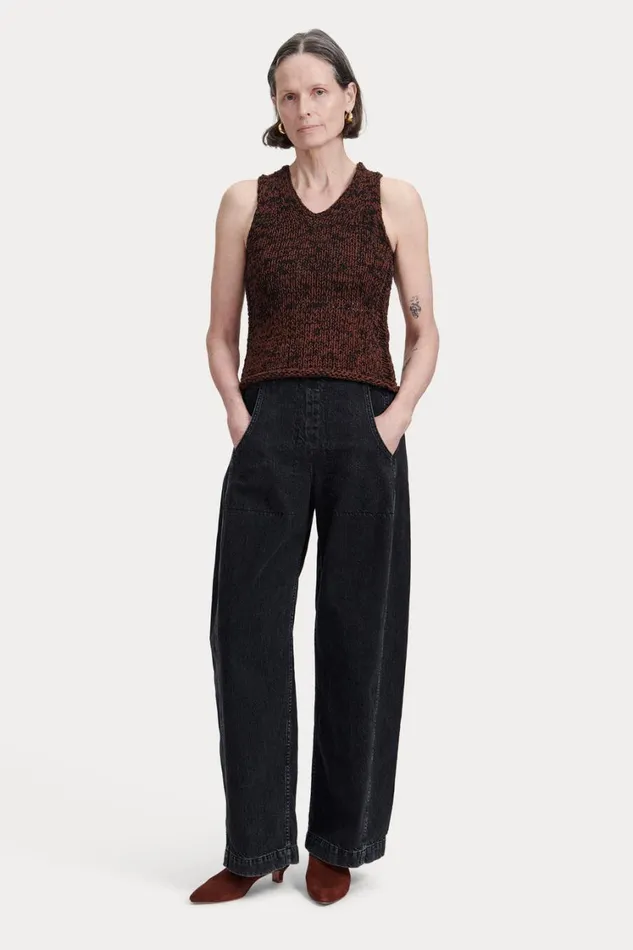 Rachel Comey Knits Women Milja Top Black Marled